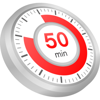 The 50 minutes, stopwatch icon. Stopwatch icon in flat style on a white background. stock illustration. png