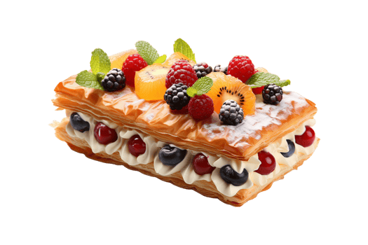 Fruit Pastry on transparent background. png