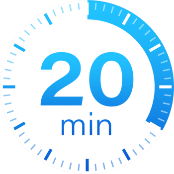The 20 minutes, stopwatch icon. Stopwatch icon in flat style on a white background. stock illustration. png