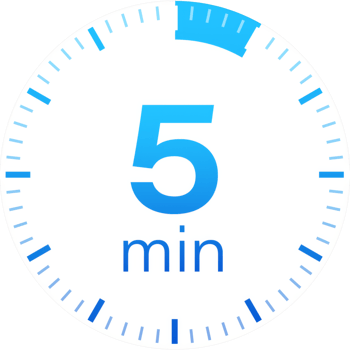 The 5 minutes, stopwatch icon. Stopwatch icon in flat style on a white background. stock illustration. png