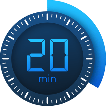 The 20 minutes, stopwatch icon. Stopwatch icon in flat style on a white background. stock illustration. png