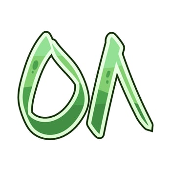 Illustration of Arabic number 58 vector