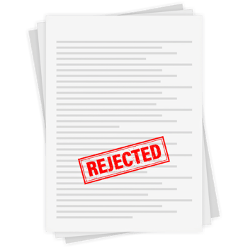 rubber stamps approved and rejected. Document with red and green stamps. png