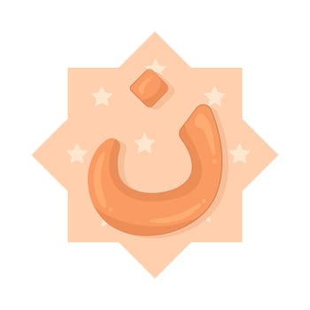 Illustration of Arabic letter nuun vector