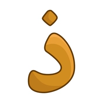 illustration of arabic letter dhal vector