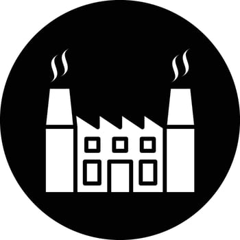 Nuclear plant Icon Design Illustration vector