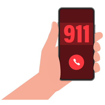 Phone, call icon, smartphone icon design. Smartphone hand 911 in flat style. background. png