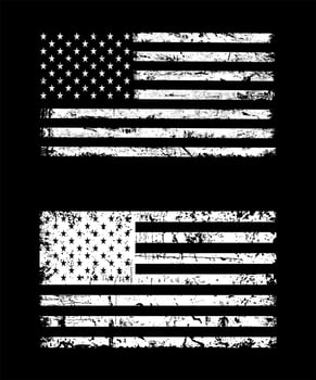 USA Distressed Flag Set. vector