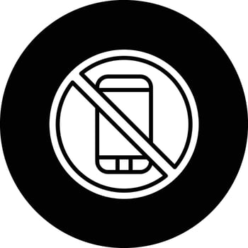 No phone Icon Design Illustration vector