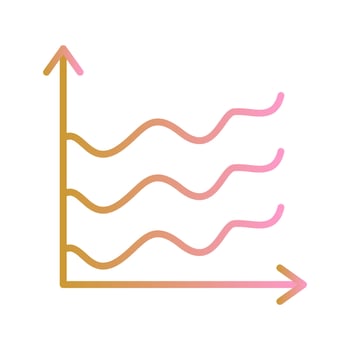 Spline Chart Icon Design vector