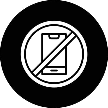No phone Icon Design Illustration vector