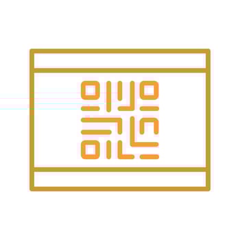 QR Code Business Card Icon Design vector