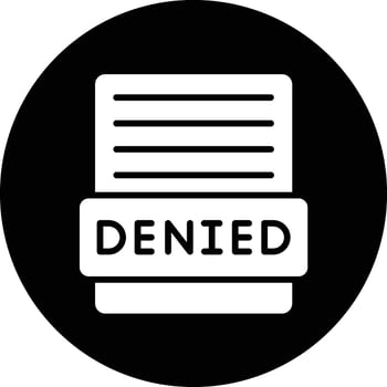 Denied Icon Design Illustration vector