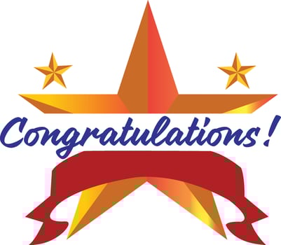Congratulations Graduates. Celebration banner template with a stars, illustration. vector