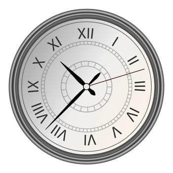 Classic office wall clock icon for apps and website vector