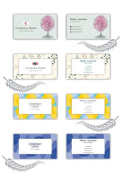 Abstract elegant Business card colorful design. vector