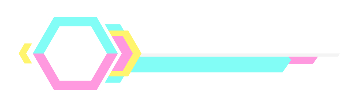 Modern futuristic colorful hexagon lower third design png