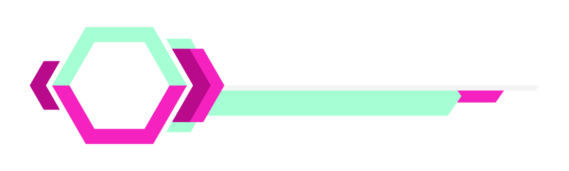 Modern futuristic colorful hexagon lower third design png