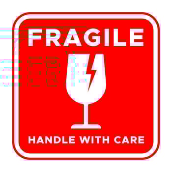 fragile handle with care sign vector