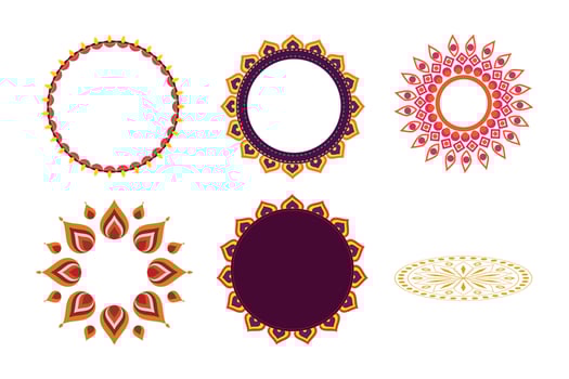 A collection of mandala design illustration. vector