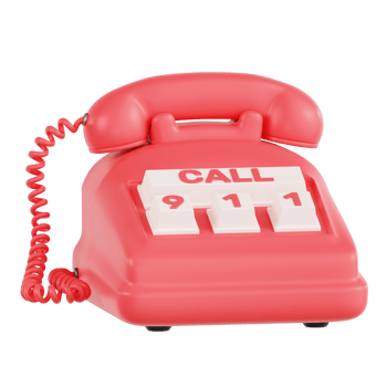 Emergency Number 3D Icon Illustration png