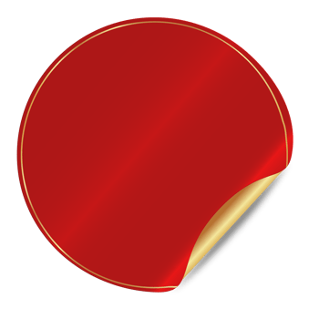 Red round sticker design png
