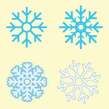 Set of snowflake icons vector