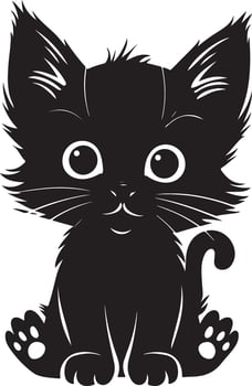 Cat silhouette art illustration image vector