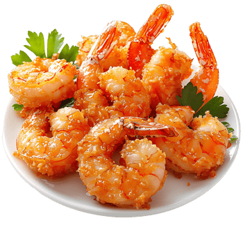 Stunning Butterfly Shrimps or Fried Prawns That Look Delicious Isolated on Transparent Background for Visual Effects png