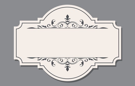 vintage classic frame text box brander decorative frame vector