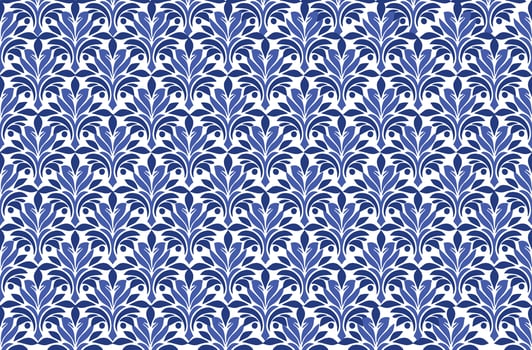Floral Repeat Pattern with Ornamental and Geometric Motifs for Textile Design, Seamless Digital Print, Fabric Texture, Vintage Ethnic Style, and Traditional Fashion vector