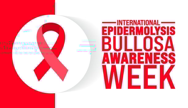 International Epidermolysis Bullosa Awareness Week background or banner design template is observed every year in October. Holiday concept. Template for card, poster, placard, template. eps 10 vector
