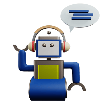 3 D illustration robot chatbot icon png