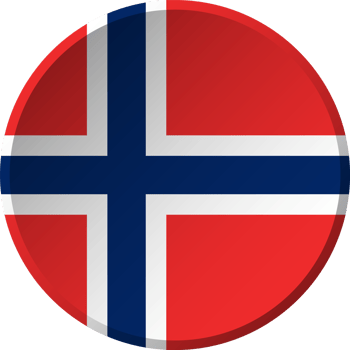 Norway flag with circular concave button design png