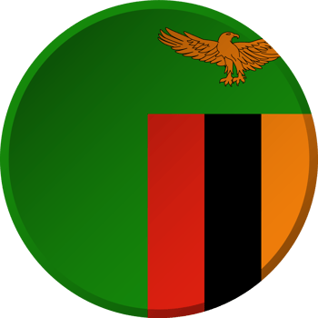Zambia flag with circular concave button design png