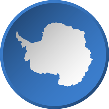 Antarctica flag with circular concave button design png