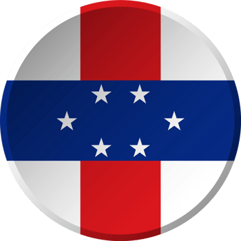 Netherlands Antilles flag with circular concave button design png