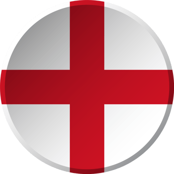 England flag with circular concave button design png