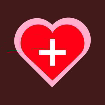 nurse heart shape vector