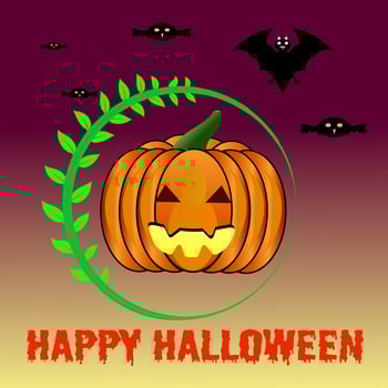 Halloween background with pumkin vector