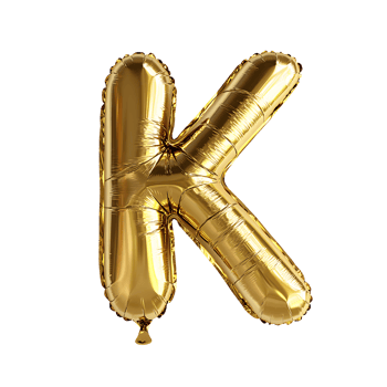 Gold letter k balloon png