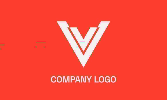 The v on red Elegant and creative Logo for your Business vector