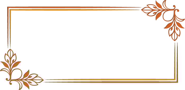 Festive Flower Border for Seasonal and Holiday Card Designs vector