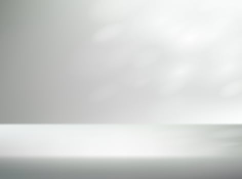 Background Gray Studio with Shadow Leaves. Space for selling products on the website. Empty room with shadow leaves. illustration. vector