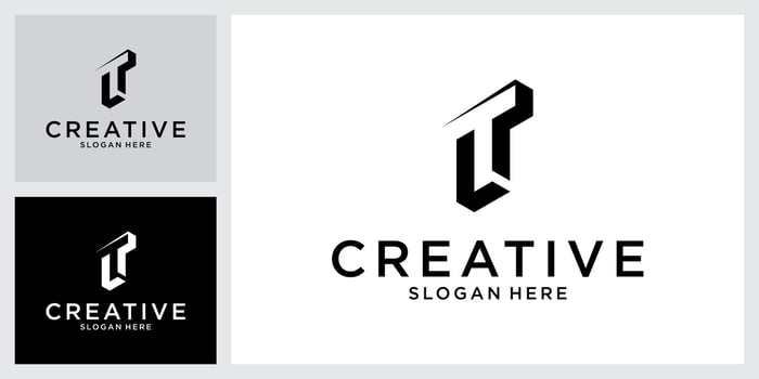 TL or LT initial letter logo design . vector