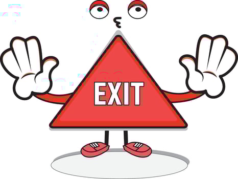 Emergency exit icon vector