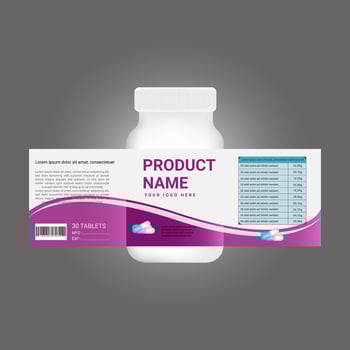 A bottle packaging design vector