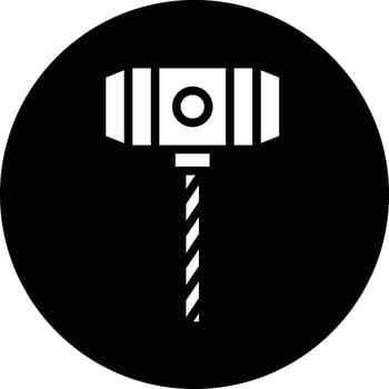 Hammer Icon Design Illustration vector