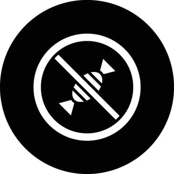 No Sugar Icon Design Illustration vector