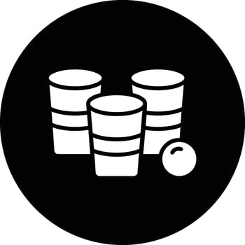 Beer Pong Icon Design Illustration vector